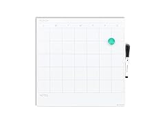 U Brands Square Magnetic Dry Erase Calendar White Board