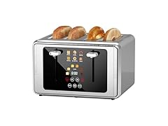 Whall 4-Slice Smart Toaster with Touchscreen & Extra-Wide Slots