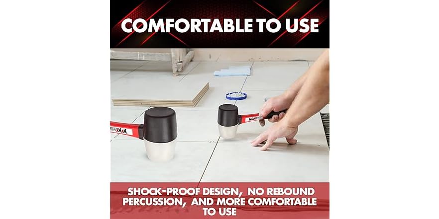 YIYITOOLS Rubber Hammer, 16oz