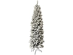 Santa's Workshop Flocked Xmas Tree Green
