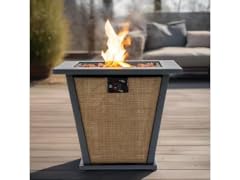 28" Sq 50k BTU Metal Fire Table for Patio