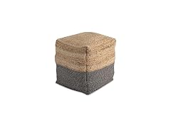 Ashley Sweed Valley Jute Pouf Natural