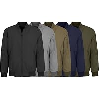 2-Pack A-Vento Men's Lightweight Bomber Flight Jacket