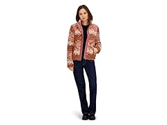 Billabong Womens Full Zip Sherpa Aztec Print Jacket