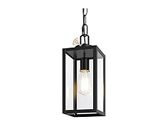 BesLowe Dusk to Dawn Outdoor Pendant Light, Black