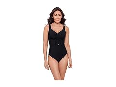Aqua Green Women's Swimsuit Black (Size 1X)