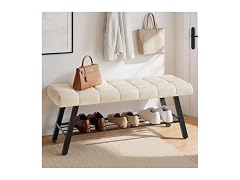 Lue Bona 45" Entryway Bench Linen Color