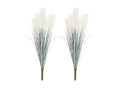 LUEUR Artificial Greenery Plants with Reed Flowers
