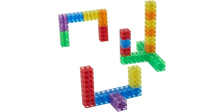 Excellerations Translucent Grid Linking Cubes - 200 Pieces