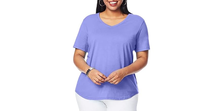 Just My Size VNeck Tshirt (32) Purple