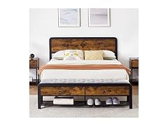 IDEALHOUSE Full Platform Bed w/ Storage