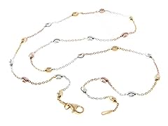 18kt Rose Gold Plated Oval Moon Chain