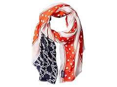 Flag Anchor Print Infinity Scarf