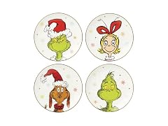 Lenox Grinchmas Christmas Accent Plates, Appetizer Set for 4 