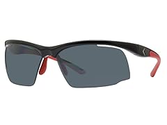 Razr Sunglasses - Shiny Black/Red