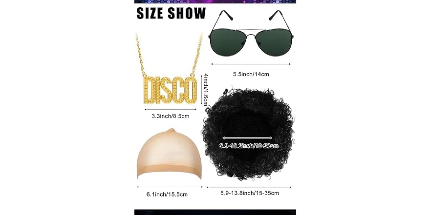 Mens 1970s Disco Costume Set main image 1