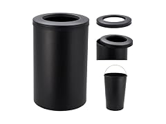 OUTLANE 10.6 Gal/40L Round Kitchen Trash Can Black