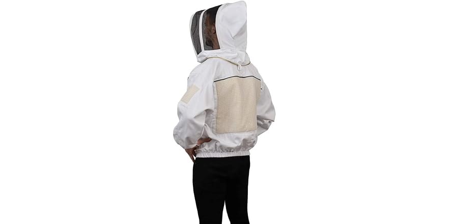 Humble Bee 332 Ventilated Beekeeping Jacket With Square Veil – Unisex, Sizes XXS-6XL, Elastic Waist & Wrists