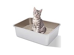 Stainless Steel Litter Box, 17.7"x13.8"x6"