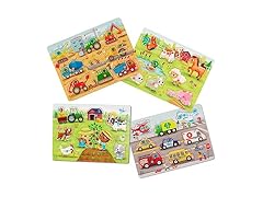 B. toys- Peek & Explore Puzzle 4-Pack- Wood
