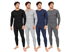 4-Piece: Men's Waffle-Knit Thermal Sets