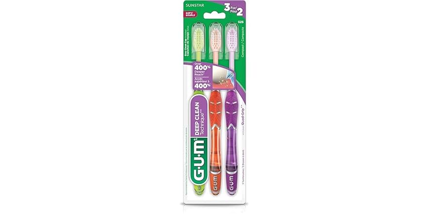 GUM Technique Deep Clean Manual Toothrush - 6ct