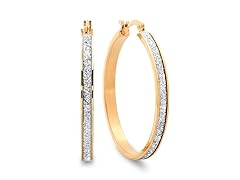 Ladies 45mm Shimmer Hoop Earrings