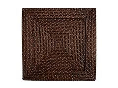 13" Square Rattan Charger - Set/4 Brown