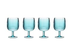 TIAB Inc. Blue Wine Glasses, 4 Pack