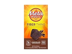 Metamucil Fiber Thins,Chocolate Flavored, 12 Servings