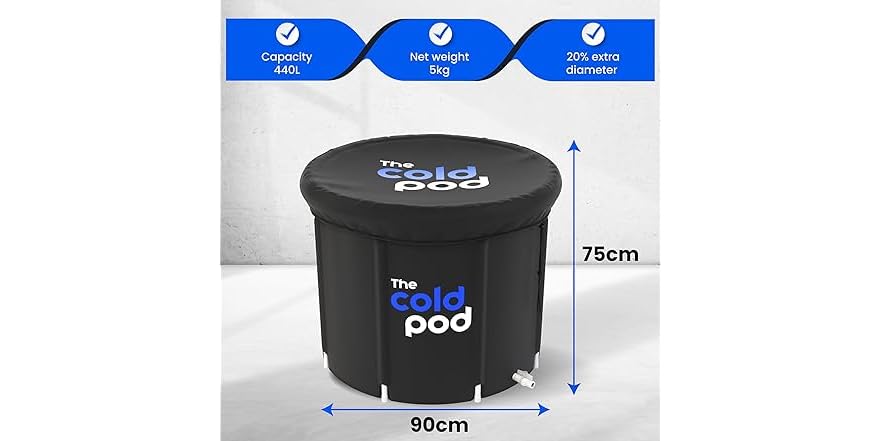 The Cold Pod Ice Bath Tub for Athletes XL with Cover