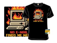 Pixel Email Fire Computer