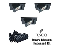 3-Light 105W Square Telescope Mini Recessed Kit