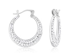 Crystal Round Shaped hoops