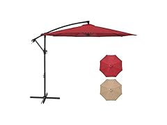 Simple Deluxe 9.8ft Offset Umbrella Cantilever Patio Hanging Umbrella