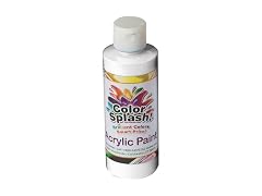 S&S Worldwide Color Splash Acrylic Paint, White, 8-oz.