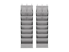  Door Shoe Organizer with 10 Extra Large Pockets, 2-Pack