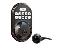 VEISE RZ02B Fingerprint Deadbolt with Levers Black