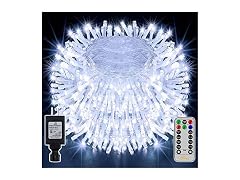 Ollny Outdoor String Lights 396LED 131ft, Cool Plu