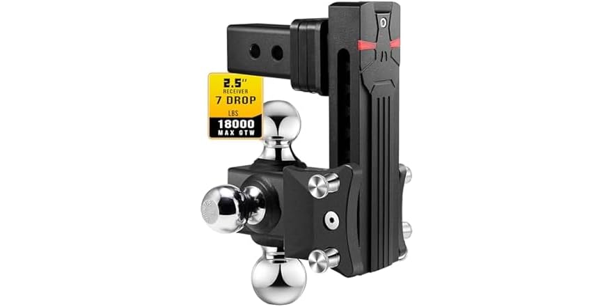 Airbird Anti-Rattle Adjustable Trailer Hitch Ball Mount