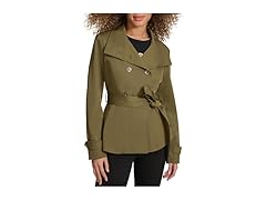 Karl Lagerfeld Women's Peplum Trench Coat