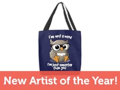 "Nerd Owl" Medium Tote Bag