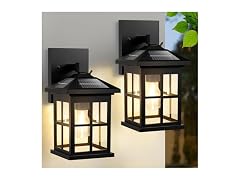 BesLowe 2-Pack Solar Outdoor Wall Lights
