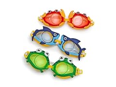 Kids Swim Goggles 3PK Crab Frog & Shark