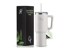 SIPX 40 oz Insulated Tumbler with Handle & Straw
