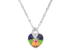 Swarovski Crystal 18K White Gold Plated Heart Necklace