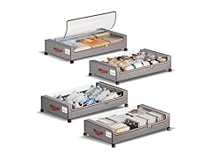 Grey 4 Pck Under the Bed Storage
