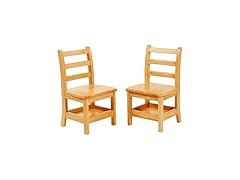 ECR4Kids Ladderback Chair w/Storage, 2Pk