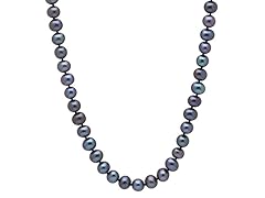 Black Toggle Clasp Pearl Necklace