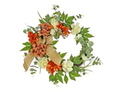 24" Harvest Wreath Hydrangea & Rose